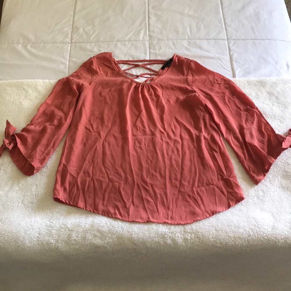 Coral blouse